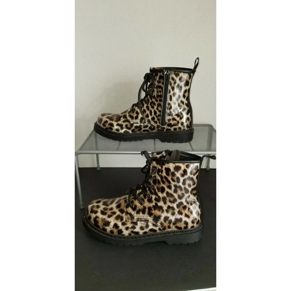 Steve Madden Leopard‎ Jsashaa Girls Boots Sz.5 Sparkle Rain Boots